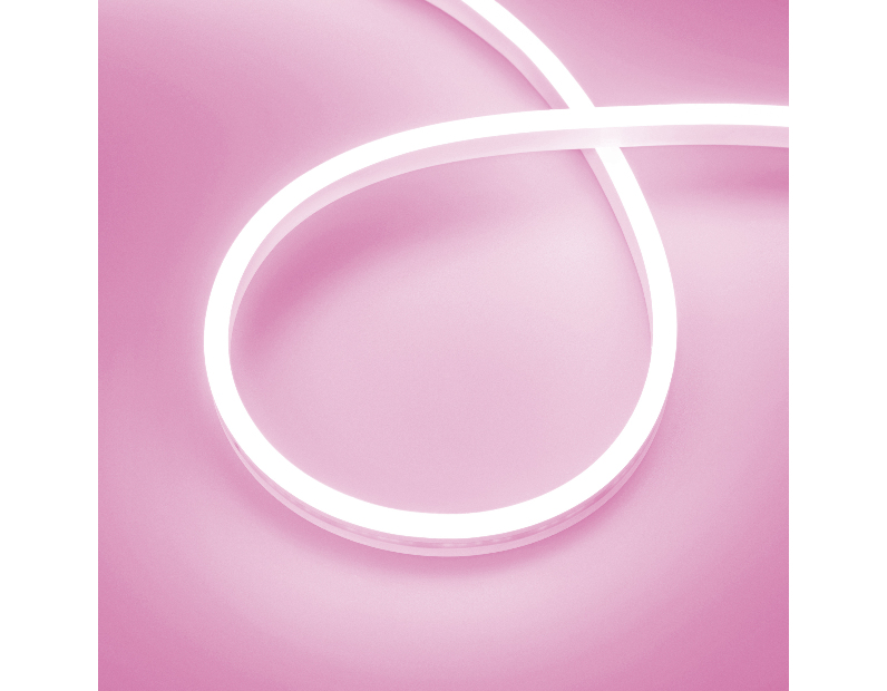 Лента герметичная AURORA-PS-A120-12x6mm 24V Pink (10 W/m, IP65, 2835, 5m) (Arlight, Силикон) 036677