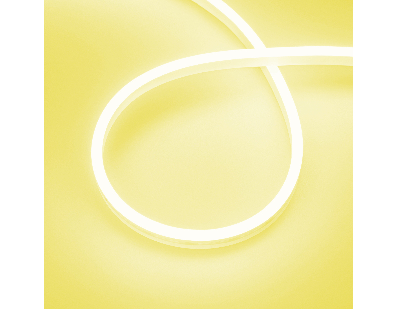 Лента герметичная AURORA-PS-A120-12x6mm 24V Yellow (10 W/m, IP65, 2835, 5m) (Arlight, Силикон) 036682