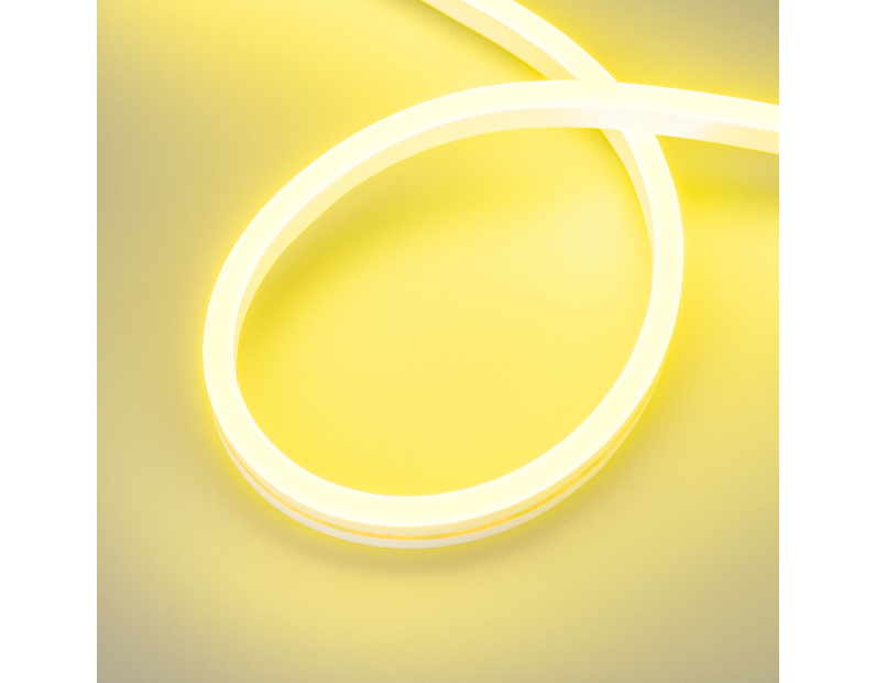 Лента герметичная AURORA-PS-A120-16x8mm 24V Lemon (10 W/m, IP65, 2835, 5m) (Arlight, Силикон) 036693