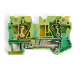 Зажим пружинный, 2-проводной проходной ЗНИ - 2,5 (JXB ST 2,5), желтый, зеленый STEKKER 39959