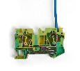 Зажим пружинный, 2-проводной проходной ЗНИ - 10,0 (JXB ST 10), желтый, зеленый STEKKER 39962
