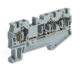 Зажим пружинный, 3-проводной проходной ЗНИ - 2,5 (JXB ST 2,5), серый STEKKER 39963