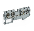 Зажим пружинный, 4-проводной проходной ЗНИ - 2,5 (JXB ST 2,5), серый STEKKER 39965