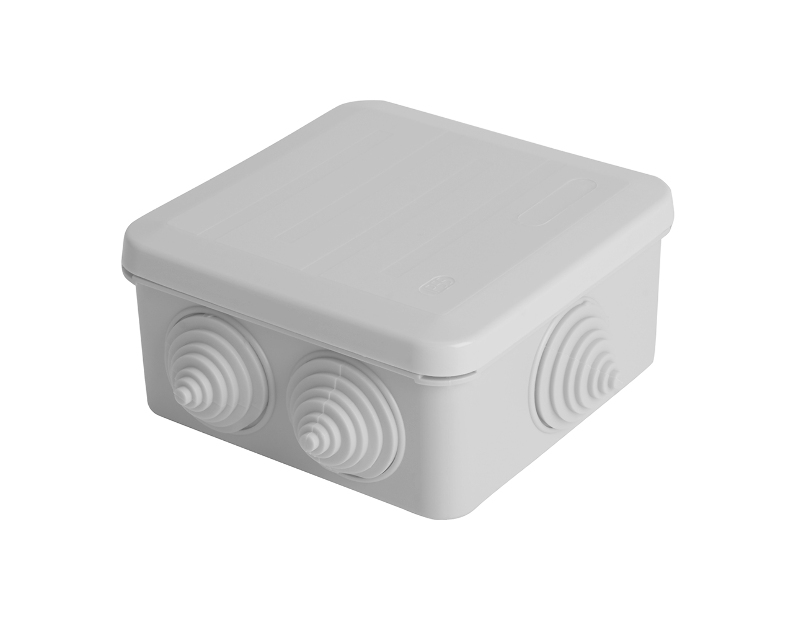 Коробка разветвительная STEKKER EBX10-34-44, 85*85*40мм, 6 вводов, IP44, светло-серая (GE41235) 39994