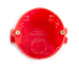 Подрозетник углубленный STEKKER EBX30-01-1 с кабель-каналом для сплошных стен, красный 49002