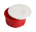 Коробка монтажная для сплошных стен, с крышкой, D80*40мм STEKKER EBX30-01-1-20-80, красный 49003