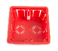 Коробка монтажная для сплошных стен, с крышкой, 92*92*45мм STEKKER EBX30-01-1-20-92, красный 49004