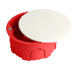 Коробка монтажная для полых стен, с пластиковыми зажимами, с крышкой, D80*40мм STEKKER EBX30-02-1-20-80, красный 49006