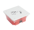 Коробка монтажная для полых стен, с пластиковыми зажимами, с крышкой, 92*92*45мм STEKKER EBX30-02-1-20-92, красный 49007