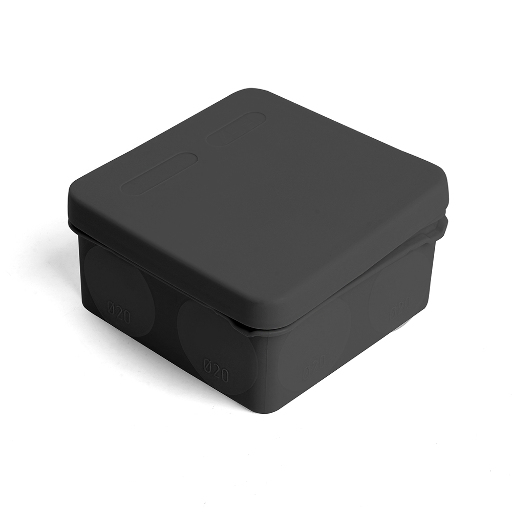 Коробка разветвительная 2х компонентная HF EBX40-48-67, 80*80*40мм, 8 вводов, IP67, черная (GE42435-05) 49655