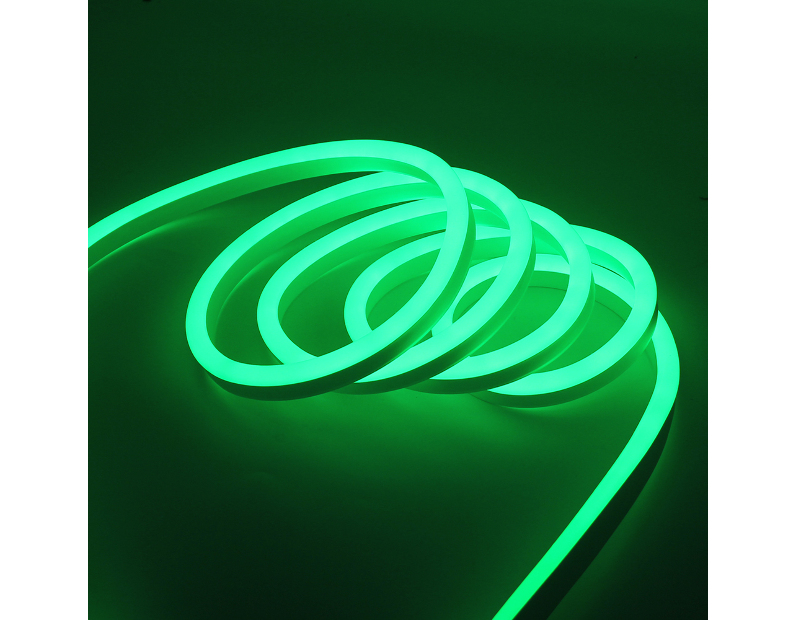 Неоновая лента светодиодная SMD 220В 2835, 120 LED/м, 6 Вт/м, 220В , IP65, Цвет: Зеленый NE-2180-220-6-G-65