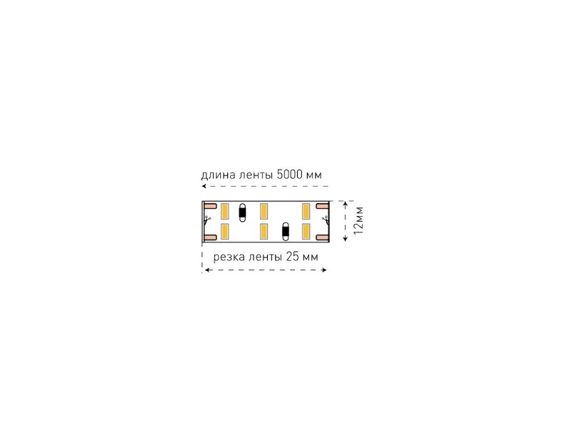 Лента светодиодная SWG4240x2 SWG4240*2-12-24-W