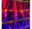 Гирлянда Сеть 2х2х1.5 м, свечение с динамикой, прозрачный ПВХ, 136 LED, 230 В, цвет свечения мультиколор (контроллер в комлекте) 215-059