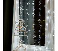 Гирлянда Светодиодный Дождь 1,5х1,5 м, свечение с динамикой, прозрачный провод, 230 В, диоды белые 235-015