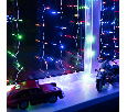 Гирлянда Светодиодный Дождь 1,5х1,5 м, свечение с динамикой, прозрачный провод, 230 В, диоды мультиколор 235-019