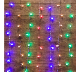 Гирлянда Светодиодный Дождь 1,5х1,5 м, с насадками шарики, свечение с динамикой, прозрачный провод, 230 В, диоды Мультиколор 235-049