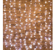 Гирлянда Светодиодный Дождь 2,5x2м, свечение с динамикой, прозрачный провод, 230 В, диоды БЕЛЫЕ 235-055