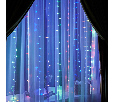 Гирлянда Светодиодный Дождь 2,5x2 м, свечение с динамикой, прозрачный провод, 230 В, диоды МУЛЬТИКОЛОР 235-059