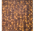 Гирлянда Светодиодный Дождь 2x3 м, свечение с динамикой, прозрачный провод, 230 В, цвет Теплый Белый 235-066