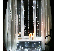 Гирлянда Светодиодный Дождь 3х2 м, свечение с динамикой, прозрачный провод, 230 В, цвет белый 235-091