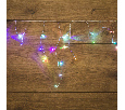 Гирлянда Айсикл (бахрома) светодиодный, 1,8 х 0,5 м, прозрачный провод, 230 В, диоды RGB 255-009