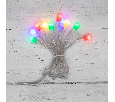 Гирлянда светодиодная Шарики 1,5 м, 10 LED, прозрачный ПВХ, цвет свечения мультиколор, 2 х АА (батарейки не в комплекте) NEON-NIGHT 303-092