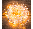 Гирлянда Твинкл Лайт 10 м, прозрачный ПВХ, 80 LED, цвет ТЕПЛЫЙ БЕЛЫЙ 303-186