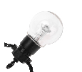Уличная гирлянда Лофт 10м, черный каучук, 20 прозрачных ламп, теплый белый, влагостойкая IP65 331-355