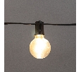 Уличная гирлянда Лофт 7,5м, черный ПВХ, 25 прозрачных ламп, цвет Теплый Белый, влагостойкая IP44 331-358
