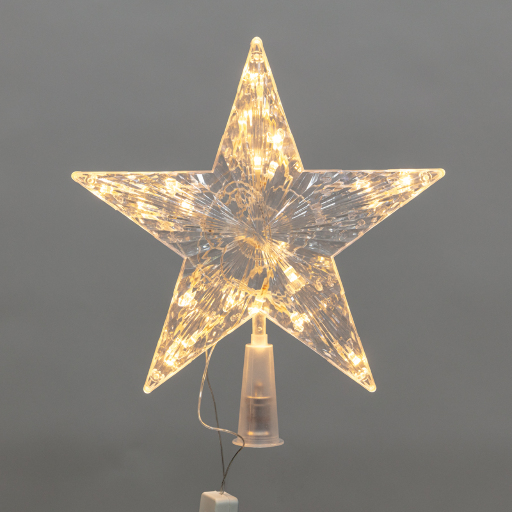 Светодиодная фигура на елку Звезда 22см, цвет свечения теплый белый, постоянное свечение, 230В NEON-NIGHT 501-006