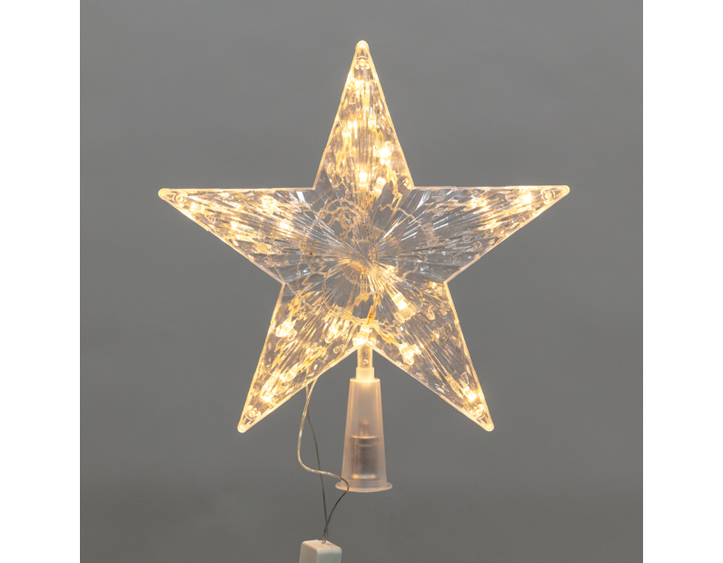 Светодиодная фигура на елку Звезда 22см, цвет свечения теплый белый, постоянное свечение, 230В NEON-NIGHT 501-006