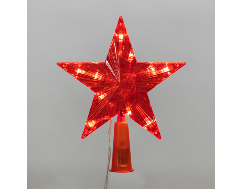 Светодиодная фигура на елку Звезда красная 15см, 10LED, постоянное свечение, 230В NEON-NIGHT 501-007