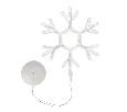 Фигура светодиодная Снежинка на присоске с подвесом, цвет белый 501-019
