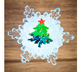 Елочка на снежинке RGB 5,5x5,5 см 501-037