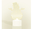 Фигура светодиодная на подставке Снеговик в шляпе 2D, RGB 501-043