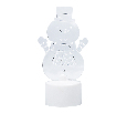Фигура светодиодная на подставке Снеговик с шарфом 2D, RGB 501-053