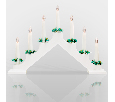 Новогодняя горка 7 свечек, цвет корпуса: Белый, цвет свечения: ТЕПЛЫЙ БЕЛЫЙ 501-081