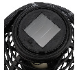 Декоративный фонарь на солнечной батарее 20х20х22 см, черный плетеный корпус, теплый белый цвет свечения NEON-NIGHT 501-143