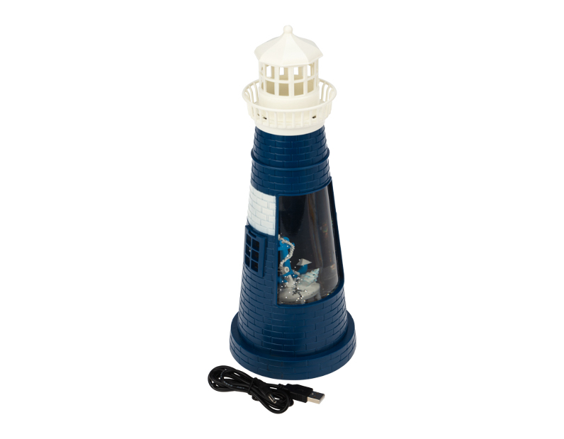 Декоративный светильник Маяк синий с конфетти и подсветкой, USB NEON-NIGHT 501-171