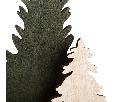 Деревянная фигурка с подсветкой Елочка с оленем 12x6x21,5 см 504-002