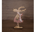 Деревянная фигурка Рождественский Олень Розовый 10,5x4x18 см 504-006