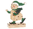 Деревянная фигурка с подсветкой Снеговик 18 см NEON-NIGHT 504-017