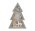 Деревянная фигурка с подсветкой Елочка 20х6,5х29 см 504-025