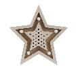 Деревянная фигура с подсветкой Звезда двойная 30х4х30 см 504-027