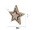 Деревянная фигура с подсветкой Звезда двойная 30х4х30 см 504-027