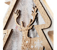 Деревянная фигурка с подсветкой Елка на подставке 14,5х5х30 см 504-028