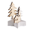 Деревянная фигурка с подсветкой Домик в лесу 9x8x10 см 504-043