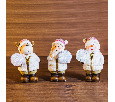 Керамическая фигурка Дед Мороз, Снеговик и Олененок 10x9x13 см (упаковка 3 шт.) 505-003
