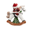 Керамическая фигурка Дед Мороз на коне 35х15х39,8 см 505-012