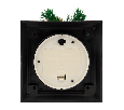 Декоративный фонарь со свечкой и шишкой, черный корпус, размер 10,7x10,7x23,5 см, цвет теплый белый 513-047
